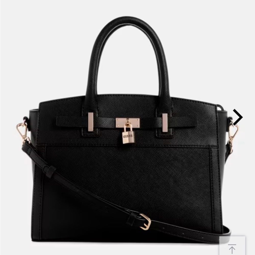 GUESS Black Bartleson Satchel Purse